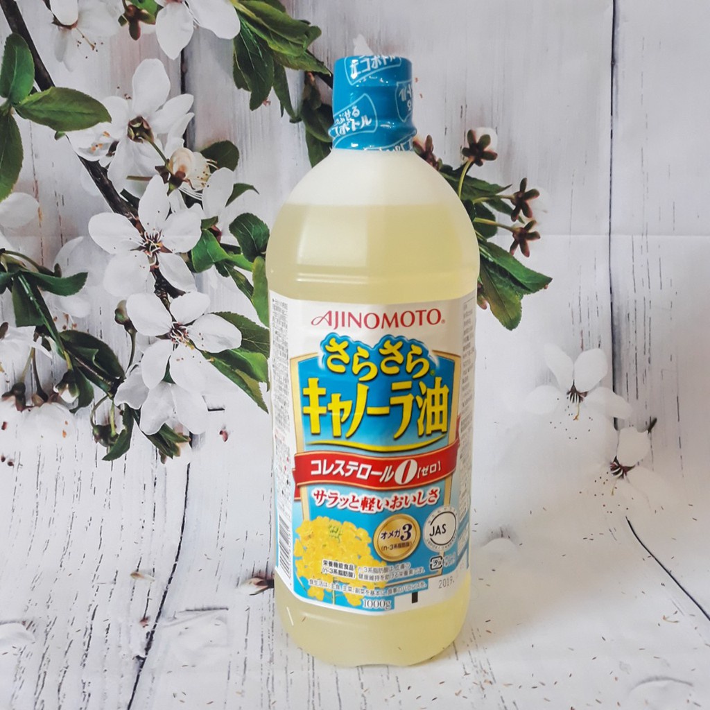 Dầu hoa cải Ajinonmoto dùng cho bé ăn dặm bổ sung dưỡng chất