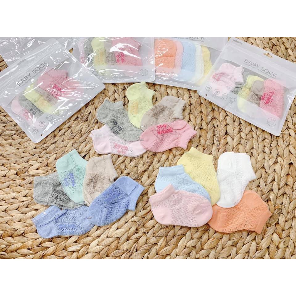 Set 5 đôi tất lưới cho bé trai, bé gái Dokma (0-12M) DS264