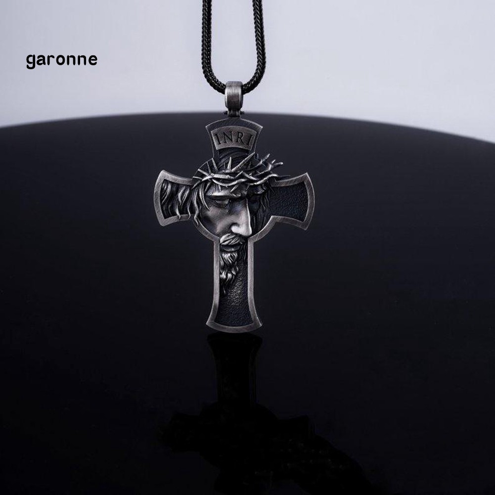 Dây chuyền mặt hình chúa Jesus trên thánh giá thời trang nam