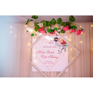 Bảng tên treo trang trí background cưới