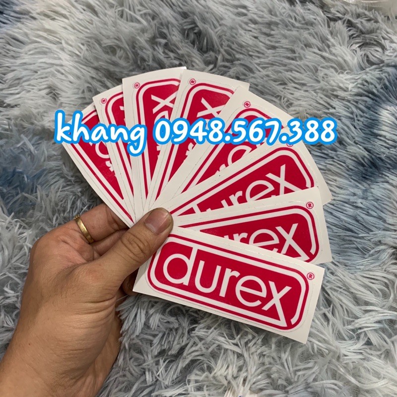 Tem Decal dán xe chữ Durex