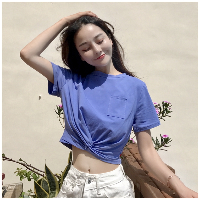 [Mã FAMAYWA giảm 10K đơn 50K] Áo lửng tay ngắn phong cách Hàn Quốc | BigBuy360 - bigbuy360.vn