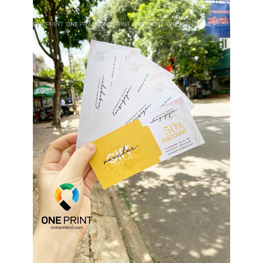 In combo 1000 voucher với kích thước theo yêu cầu