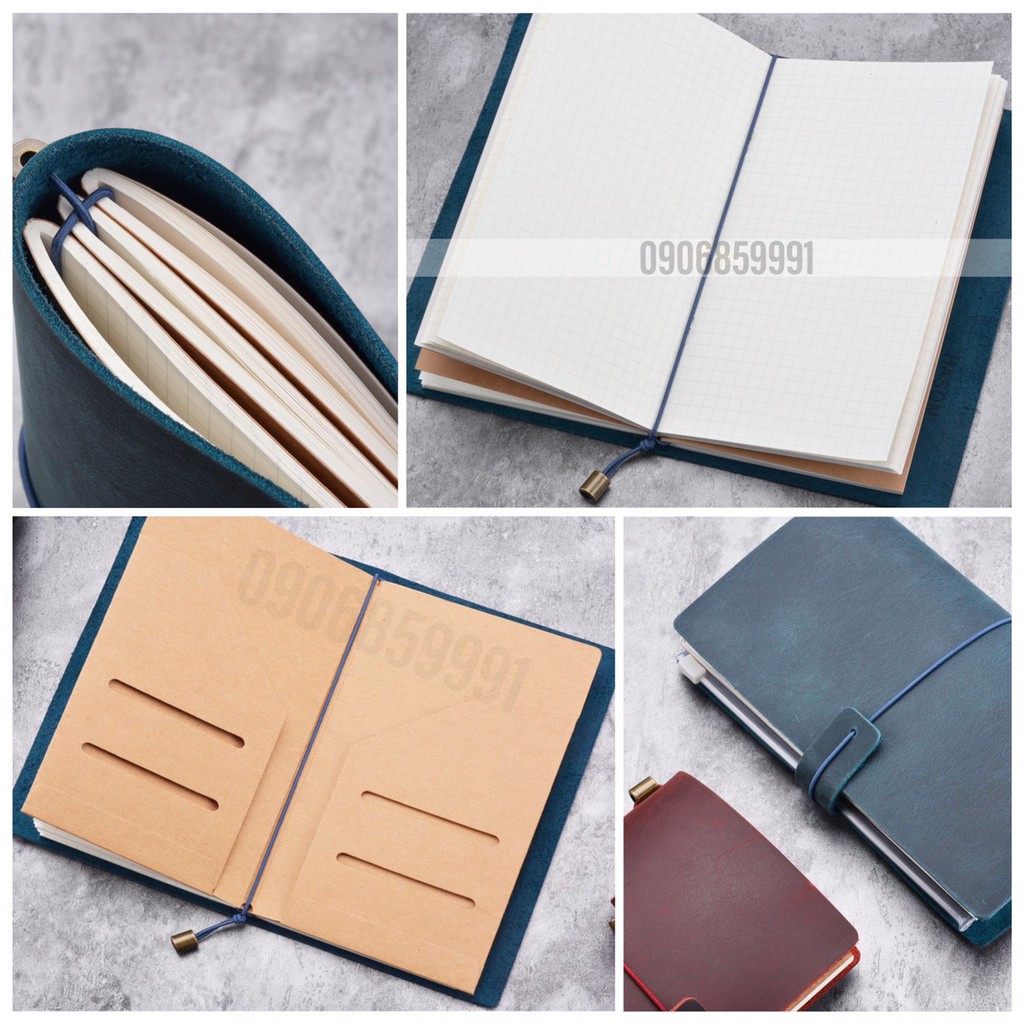 Sổ tay ghi chép hành trình Midori Traveler’s Notebook da thật