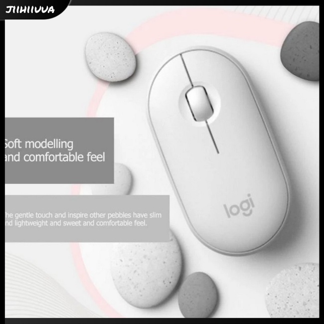 Chuột Bluetooth Không Dây JL- Logitech Pebble M350 5.2 + 2.4G Chế Độ Kép Yên Tĩnh