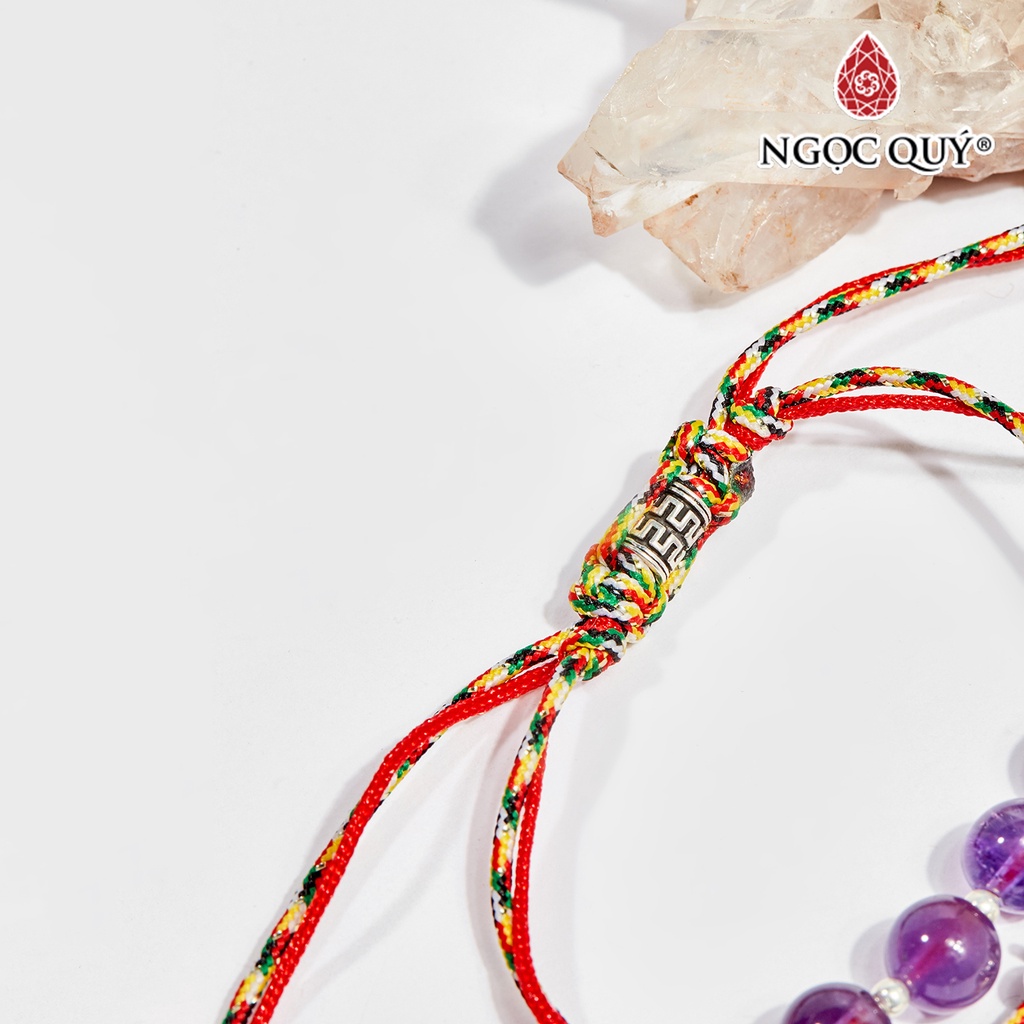 Vòng tay thắt dây TA tím - Ngọc Quý