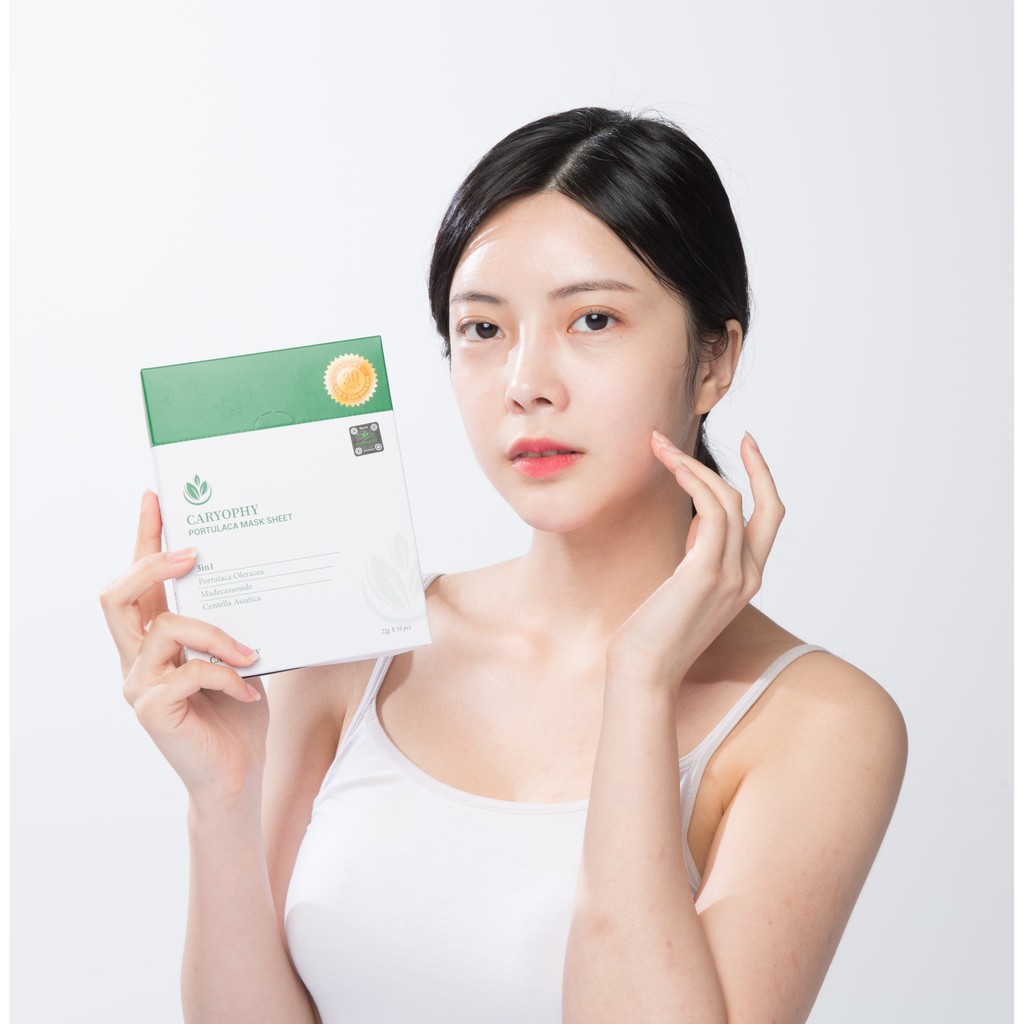 Combo Mặt Nạ Trị Mụn Chuyên Sâu Caryophy Portulaca Mask Sheet 22gr | BigBuy360 - bigbuy360.vn