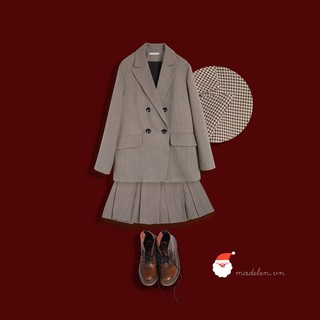 [Madelen] Blazer Kẻ Họa Tiết Houndstooth