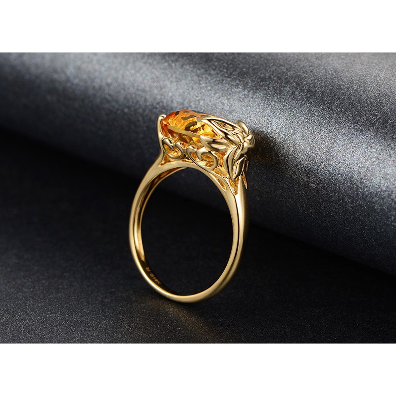 Nhẫn Đeo Tay Kim Loại Khảm Đá Màu Thời Trang Cho Nữ