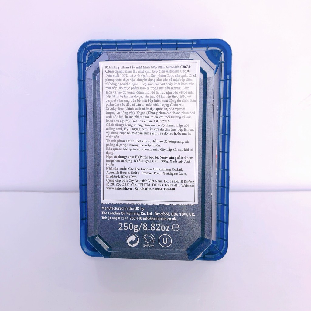 Kem tẩy mặt kính bếp điện Astonish C8630 - 250gram
