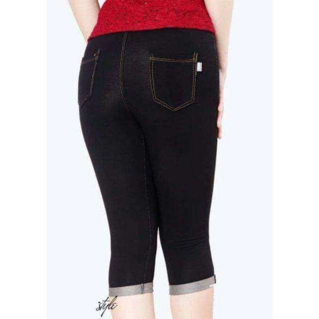 Quần legging giả jean dáng lửng có big size đến 110Kg | BigBuy360 - bigbuy360.vn