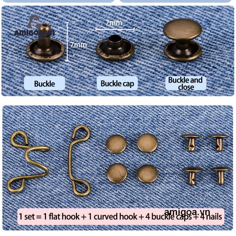 ✨✨Khóa thắt lưng gắn quần jean có thể tháo rời được cho nam nữ