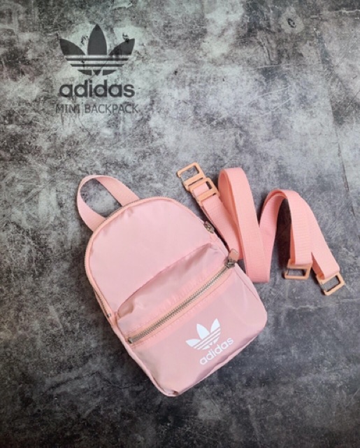 Balo mini adidas hồng phấn chất siêu đẹp made cambodia