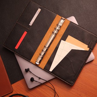 Sổ tay da Thật _ gáy còng _ size A5