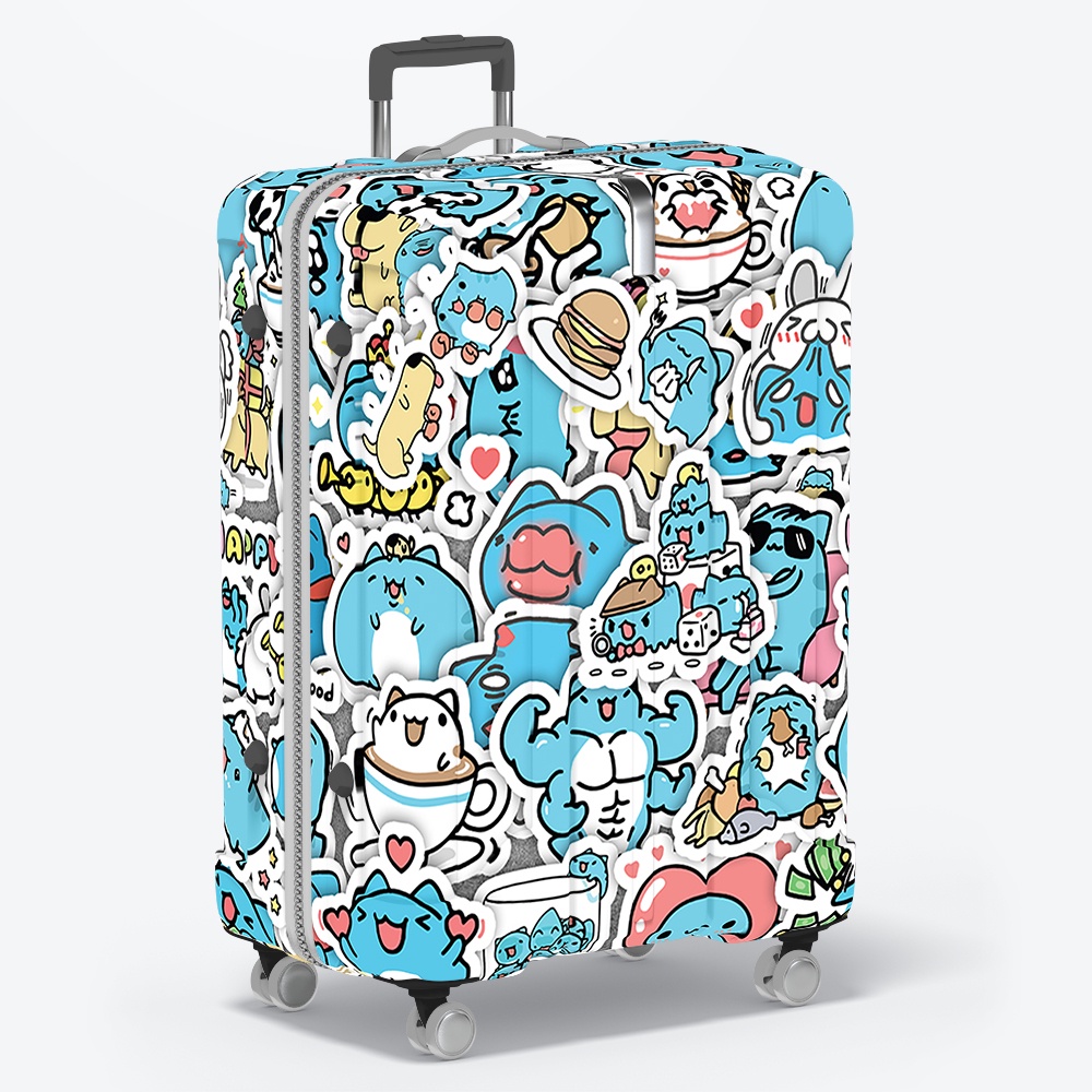 Set 50 cái Sticker Capoo chống nước, hình dán Bugcat Capoo cute dán vali, điện thoại, laptop