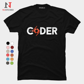 Áo thun Programmer nam nữ I am a coder 3GM - Studio vải cotton thoáng mát form vừa