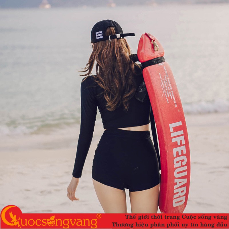 Đồ bơi đi biển nữ dài tay chống gió  đồ bơi hai mảnh kín đáo GLSWIM066 | BigBuy360 - bigbuy360.vn