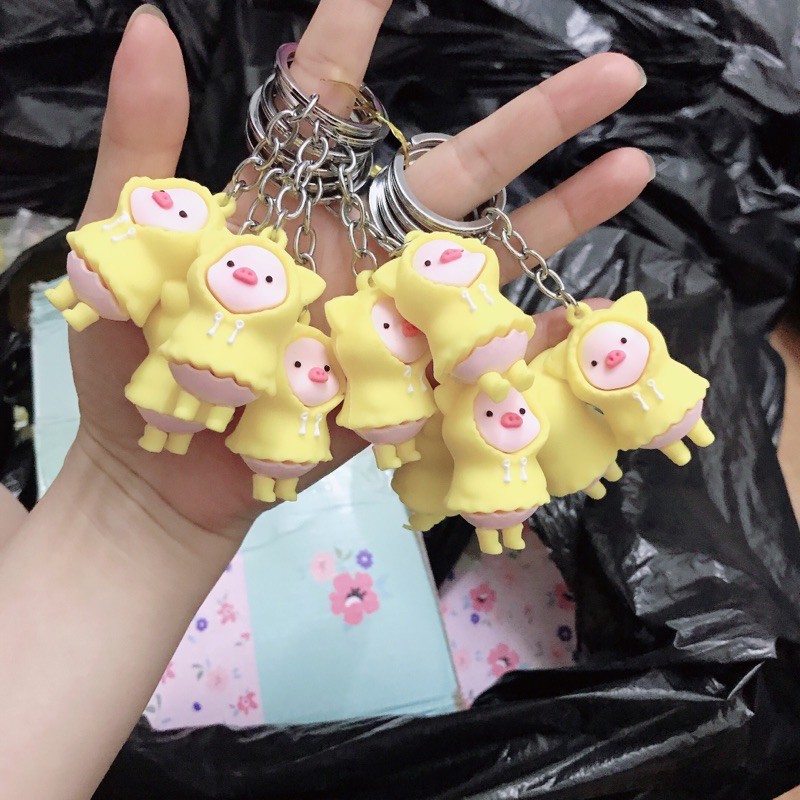 Sỉ 10 móc khoá nhựa dẻo không dây cao cấp