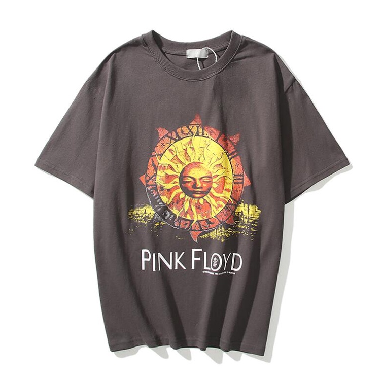 Áo thun tay ngắn in hình mặt trời cổ điển rộng rãi PINK FLOYD VINTAGE giống Justin Bieber