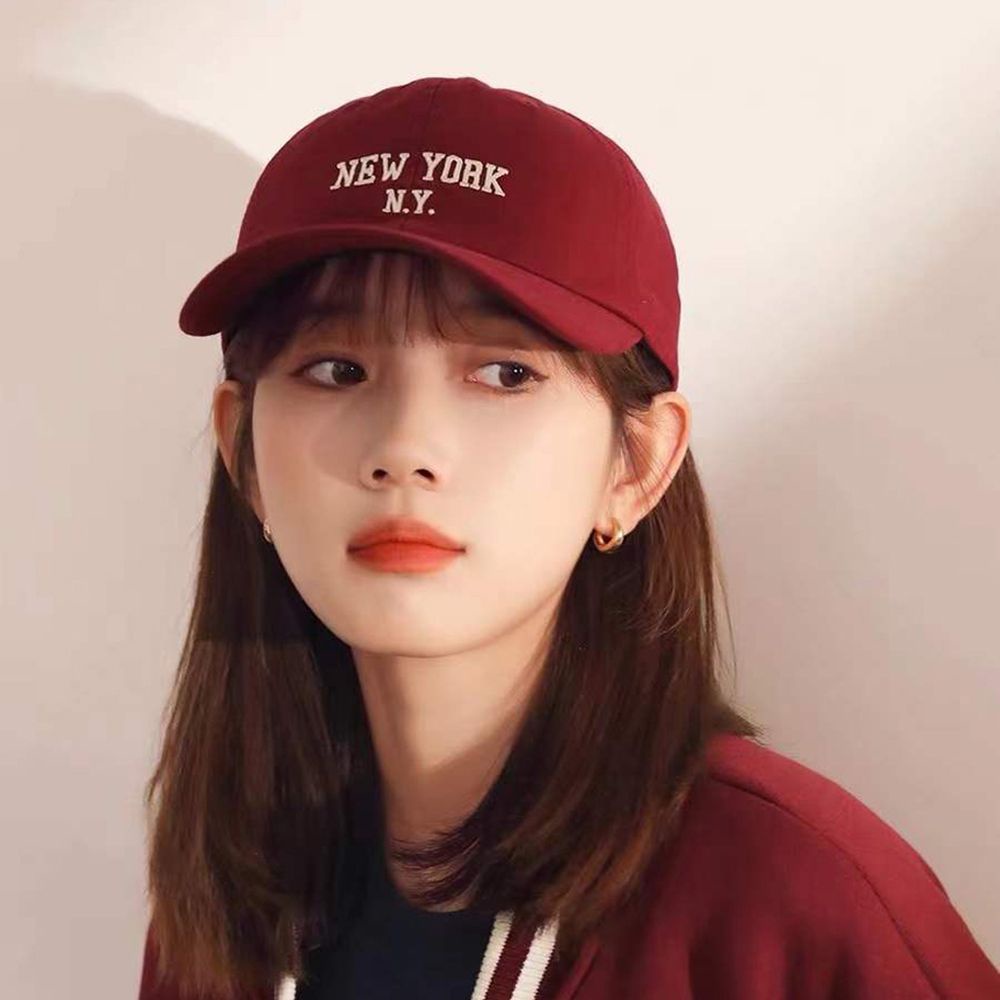 Mũ lưỡi trai mềm thêu chữ cái phong cách hip hop đường phố Hàn Quốc cho nam và nữ