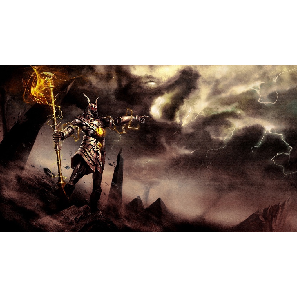 Poster A3, A4, A5 dán tường League of Legends, decal trang trí có keo NASUS - Mẫu 1, nhận in theo yêu cầu