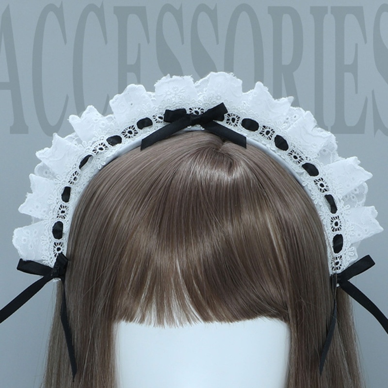 Flgo Băng Đô Ren Xếp Ly Phong Cách Lolita Thanh Lịch Cho Nữ