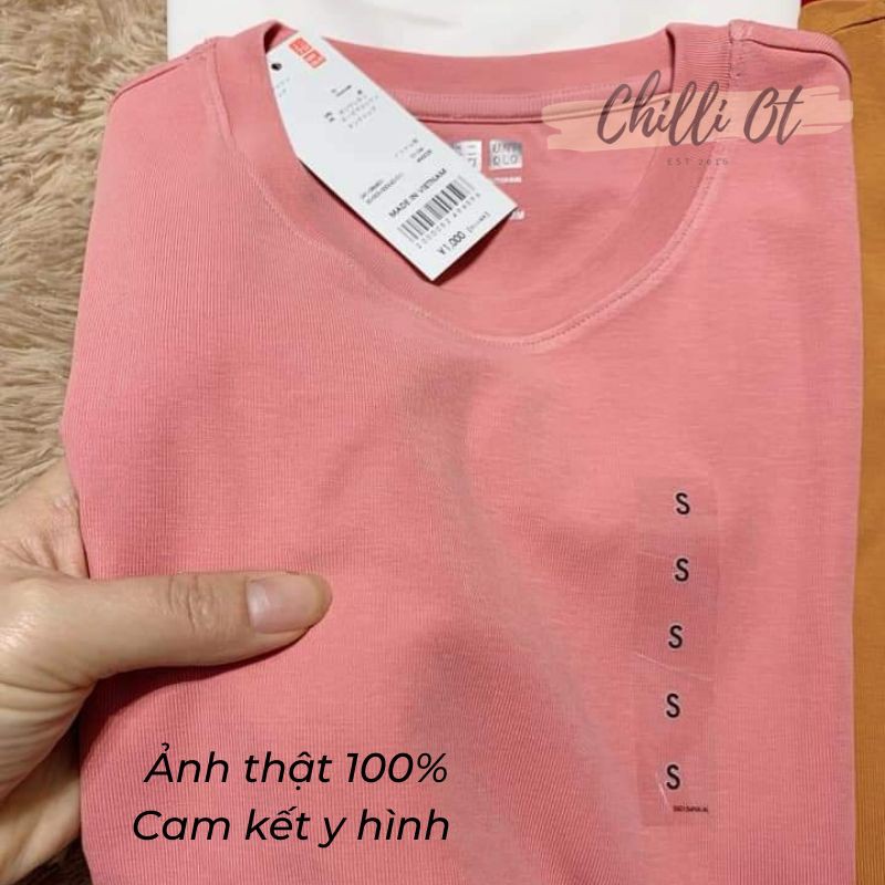 Áo Thun Cổ Tròn❤FREESHIP❤VNXK Trơn Màu Full Tag Mác Uni