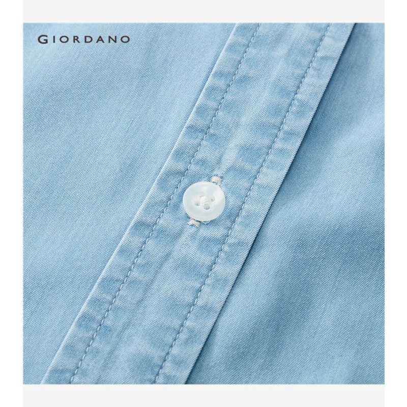 Áo sơ mi Giordano 1334222 vải jean chống nắng mùa hè công nghệ chế tạo chất lượng cao