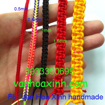 Cuộn dây dù paracord size 1-2mm (Dây Đẹp)