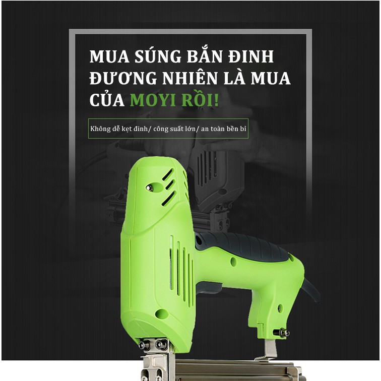 Súng bắn đinh điện 220V MOYI F30-422 dùng được 2 loại đinh thẳng và U - Hamilton Place Mall