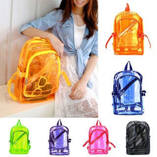 ❣Unisex Travel Bag Transparent School Security Backpack Book Bag Shoulder bag