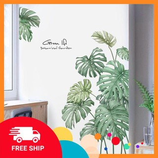 ⚡️𝗙𝗥𝗘𝗘𝗦𝗛𝗜𝗣⚡️ Decal dán tường Lá bách thảo