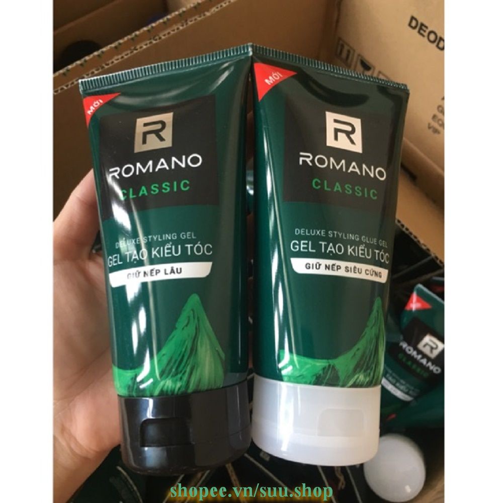 Gel vuốt tóc Romano Classic Siêu cứng 150g- Mẫu mới suu.shop cam kết 100% chính hãng