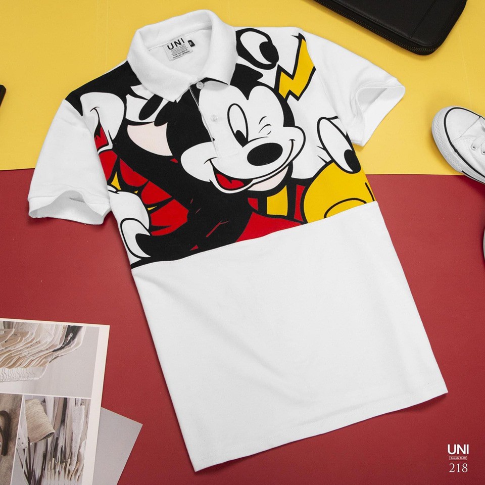 ÁO POLO chuột mickey 🐭 HÀNG VNXK CAO CẤP 1 đẹp siêu đẹp siêu đẹp1 | BigBuy360 - bigbuy360.vn