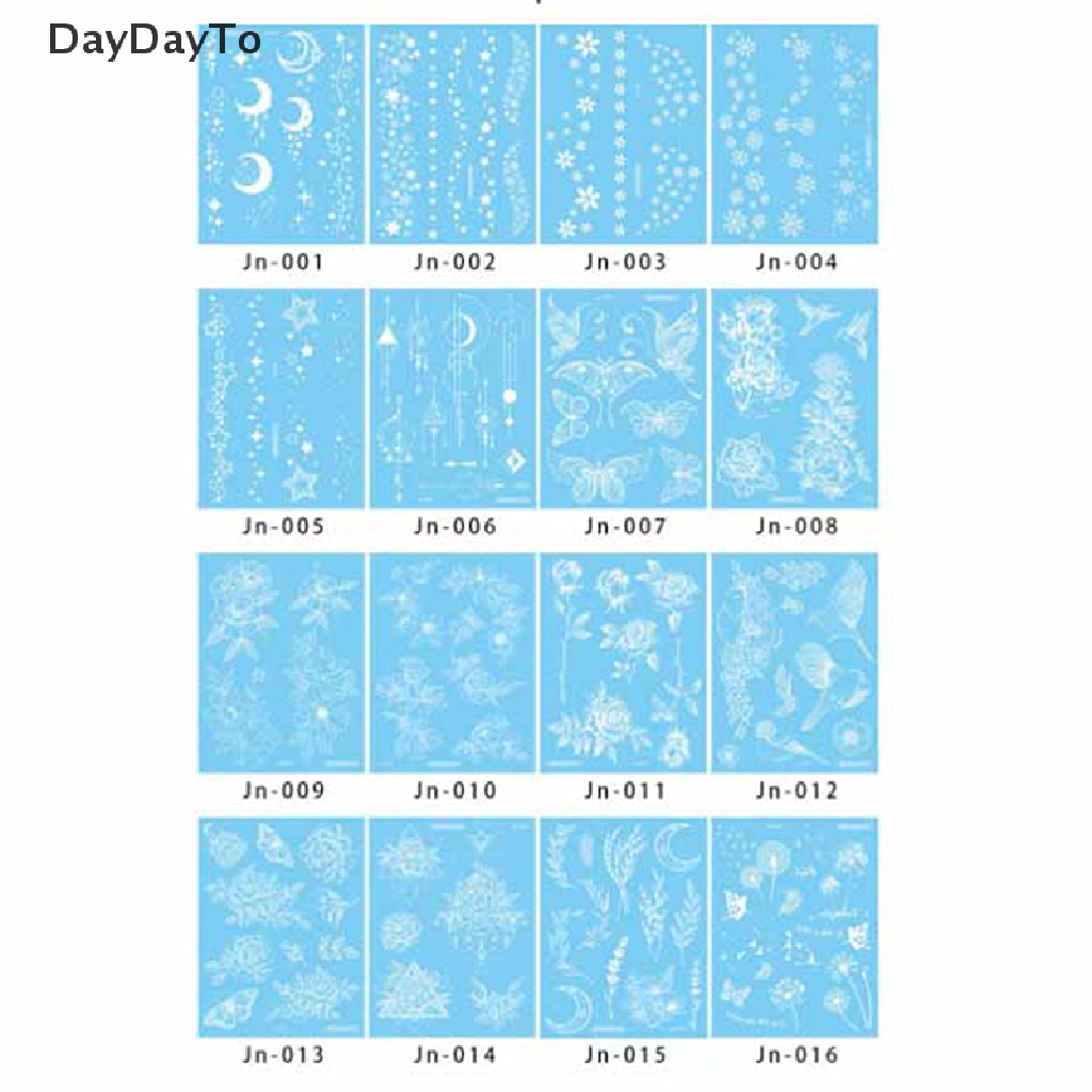 Hình Xăm Tạm Thời Henna Trắng Phối Ren Gợi Cảm Cho Nữ