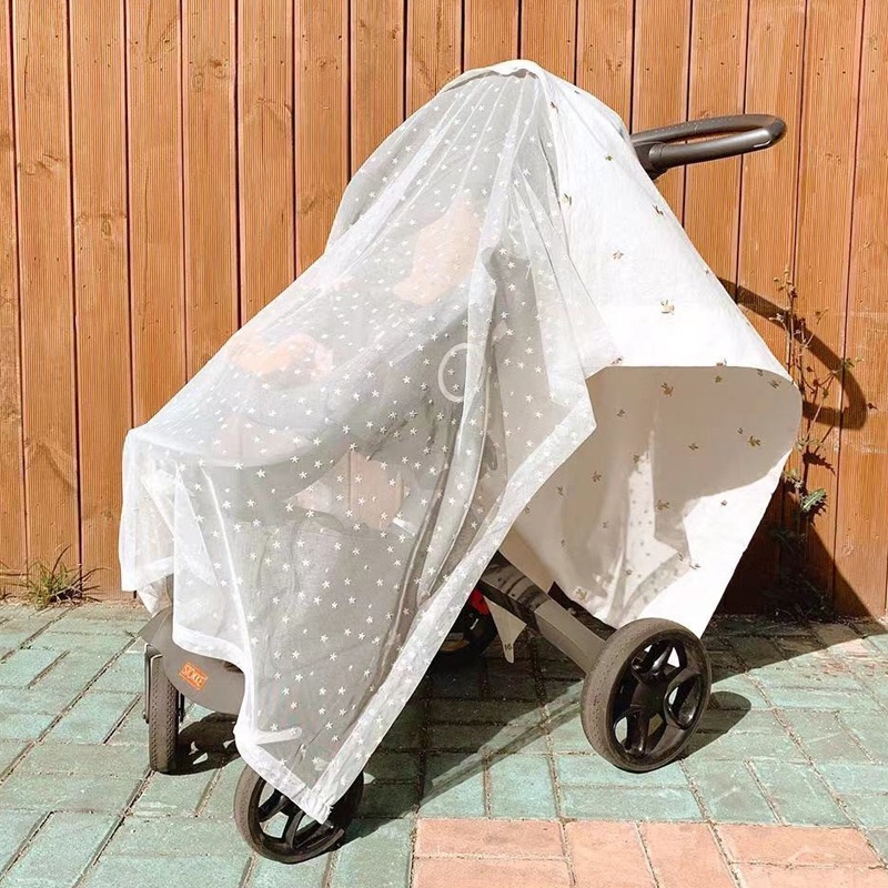 Màn Lưới Chống Muỗi Cho Xe Đẩy Em Bé Phong Cách Hàn Quốc Ốp