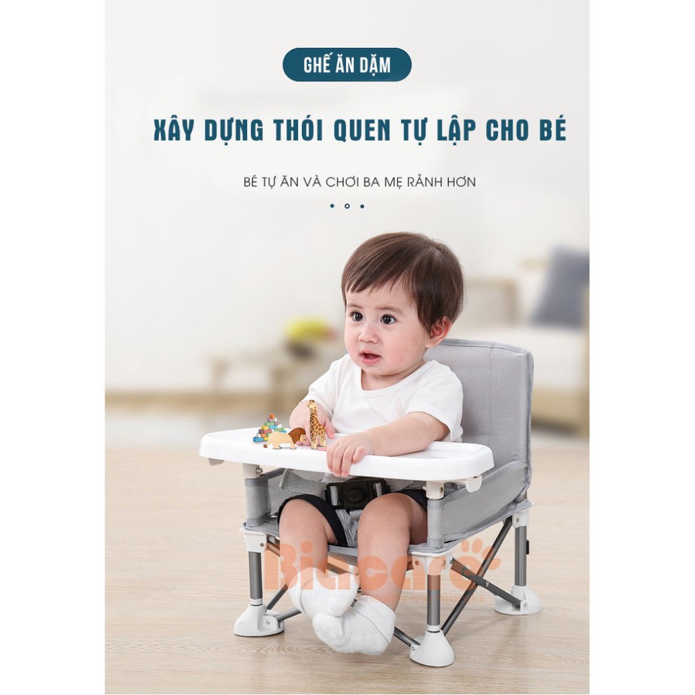 [Freeship] Ghế Ăn Dặm Gấp Gọn Biacare kiểu dáng Hàn Quốc Siêu Nhẹ Cho Bé, Ghế Ăn Dặm Du Lịch Gấp Gọn