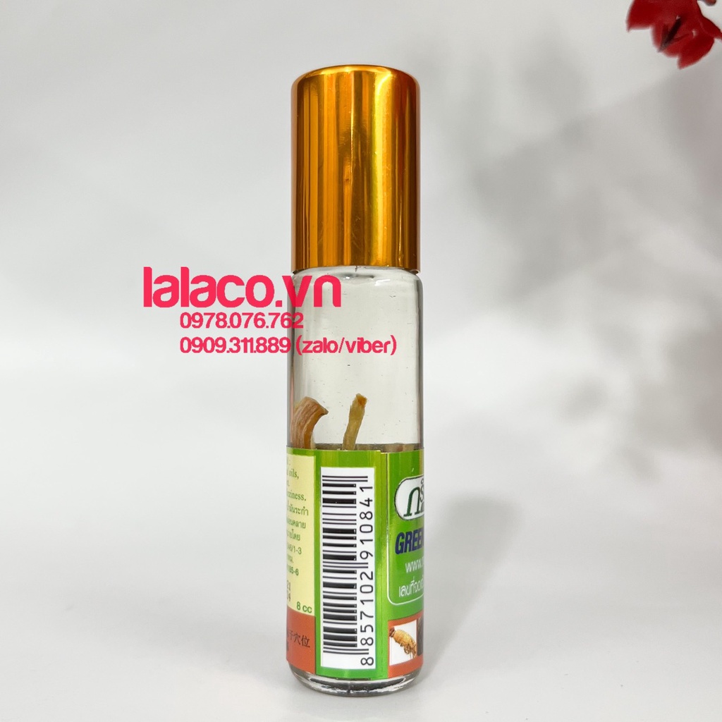 Chai Dầu Lăn Nhân Sâm Ginseng Green Herb Oil 8ml Thái Lan