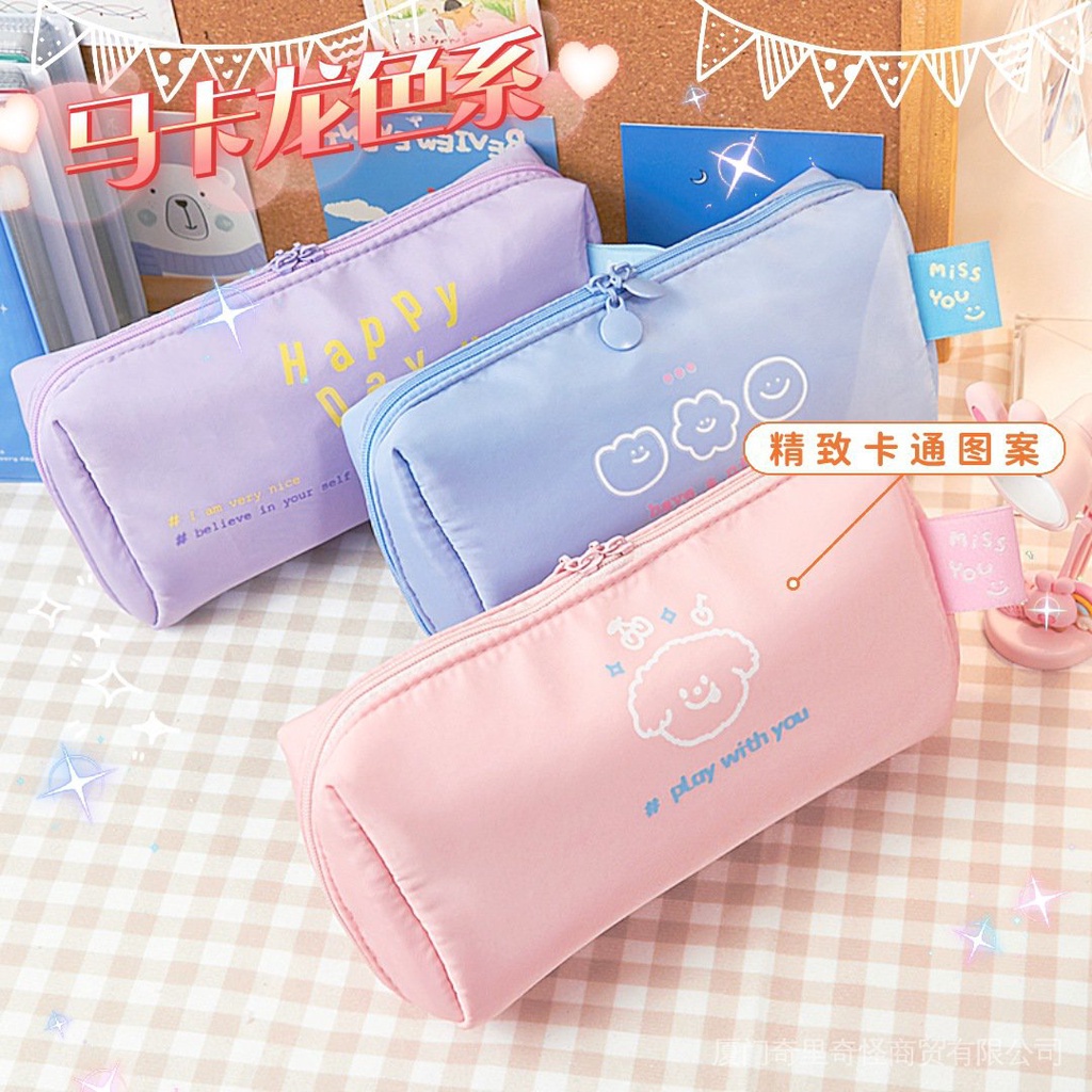 Túi Đựng Bút Có Nắp Hình Hộp Sữa Phô Mai Phong Cách Hàn Quốc Màu Sắc Tươi Tắn