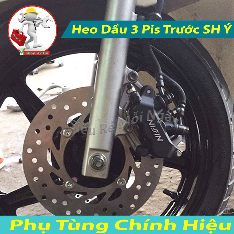 Heo Dầu Bánh Trước NISSIN Cho Honda SH Ý, SH VN, PS, Dylan, A Còng Tặng Kèm Bố Thắng