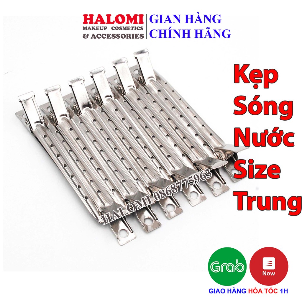 Kẹp Sóng Nước Vịt Thép Size Trung Set 12 Chiếc Chống Sỉ Chính Hãng HALOMI