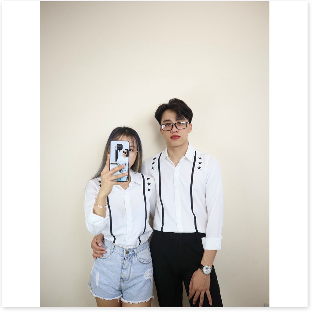 Áo sơ mi in thêu dài tay nam nữ cực đẹp phù hợp phong cách thời thượng KOKO MI FASHION