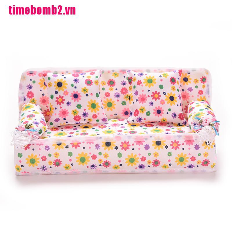 Bộ 3 Sản Phẩm Gồm 1 Ghế Sofa 2 Gối Cho Búp Bê