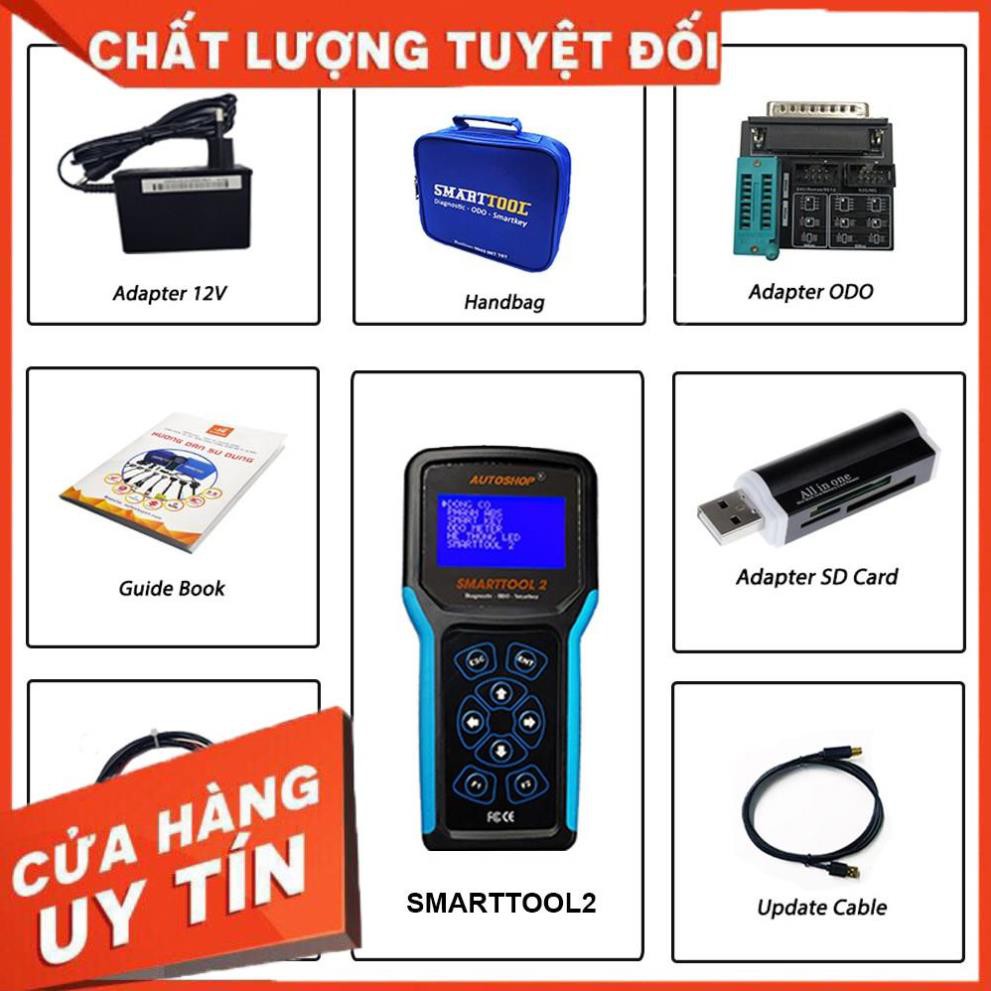 Thiết Bị Chuẩn Đoán SMARTTOOL2 - Chẩn đoán, Tuning, mở tua, lập trình smartkey và ODO