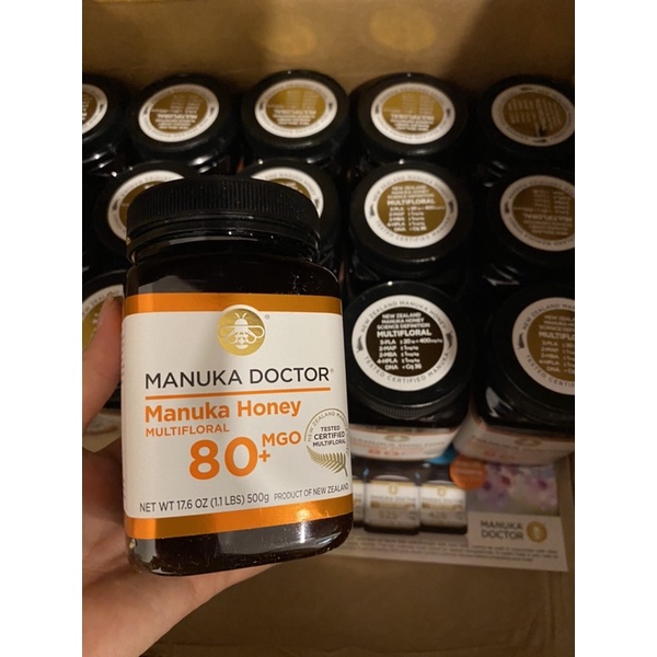 Mật ong Manuka Doctor 80+ đặt Mỹ bill đi air 500g