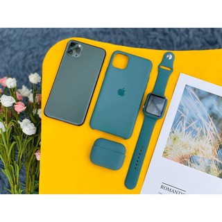 Ốp lưng Chống Bẩn - Dây Apple Watch Cao Su Xanh Midnight Iphone 6/ 6plus / 7/ 8/ 7plus / X/ Xs max / 11/ 11pro/ 11promax