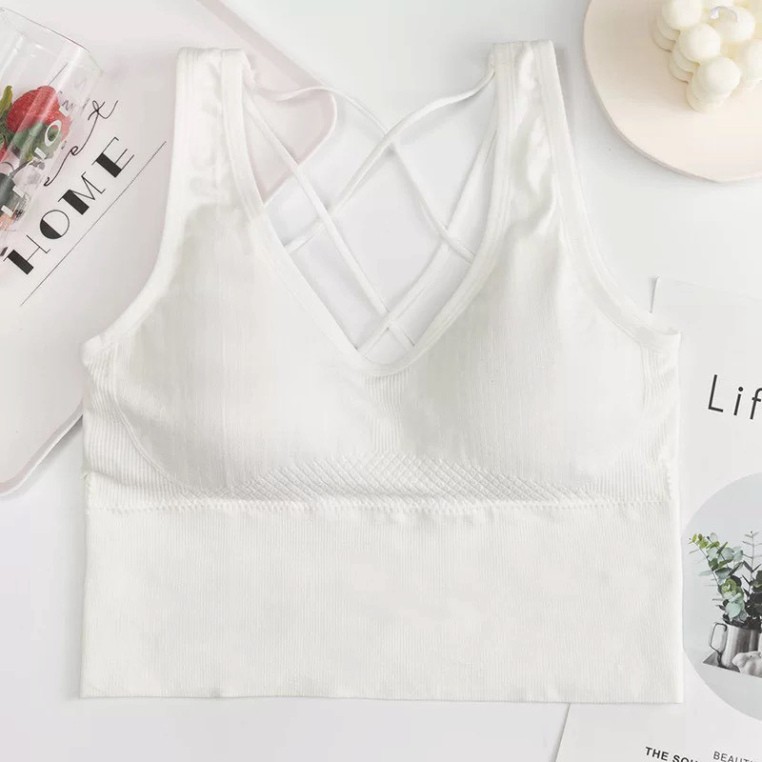 Áo Croptop hở lưng thể thao tập gym yoga hàng quảng châu cao cấp (AT15)