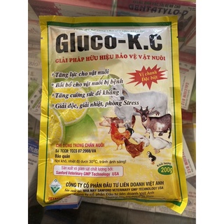 Gluco-K C tăng sức đề kháng cho vật nuôi (gói 200g)