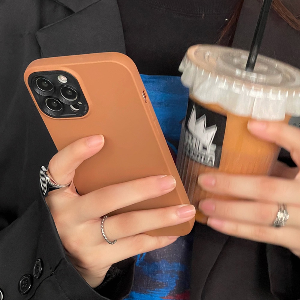 Ốp Điện Thoại TPU Mềm Chống Sốc Màu Kẹo 2 Trong 1 Cho IPhone 11 12 13 14 Pro Max X XR 7 8 Plus