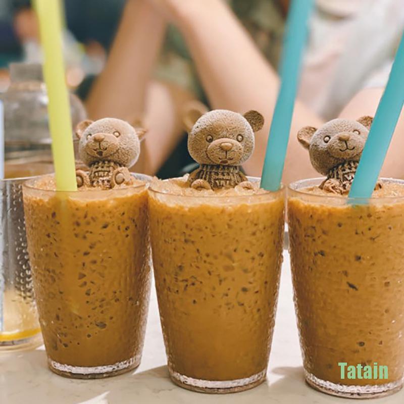 Khuôn silicone làm đá viên bánh tạo hình gấu nhỏ đáng yêu